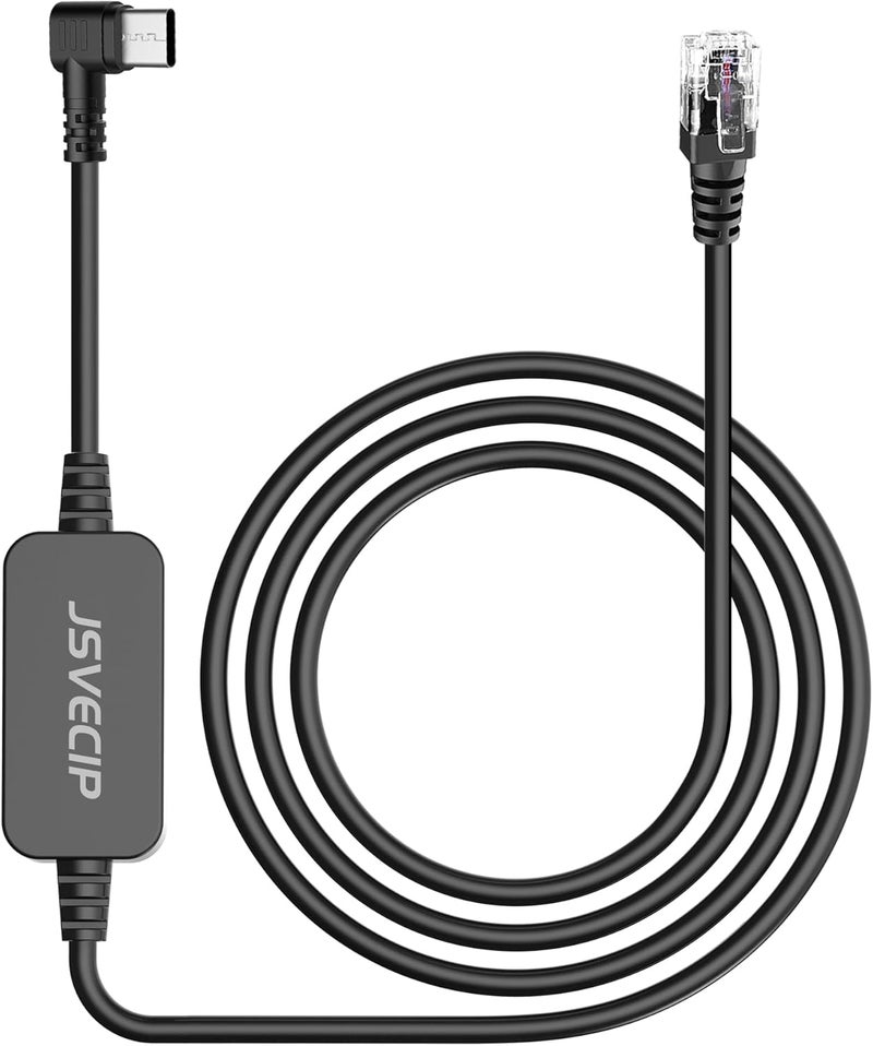 Jsvecip Radar Detector Cord, Type C to RJ11 Plug Cable,for Escort Radenso XP Uniden Beltronics Cobr Whistler Radar Detector,Replacement Power Cable for Radar Detectors - Image 1